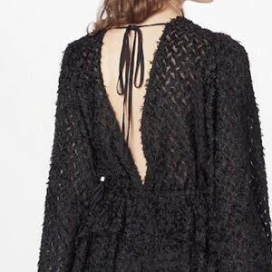BABYDOLL DRESS DEEP V-NECK,  TIES IN BACK ADJUSTABLE TIES ON SIDES